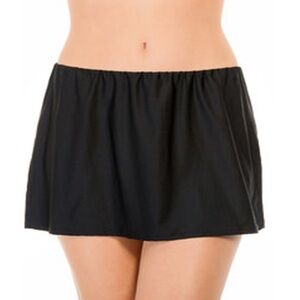 Eco Swim Slit Side Black Swimskirt